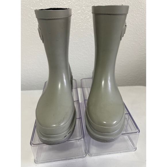 Chooka Ballard Mid Gray Rubber Rain Boots Women's US 8 Buckle Accent - Picture 2 of 6